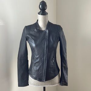 Zara Basic Lambskin Leather Jacket